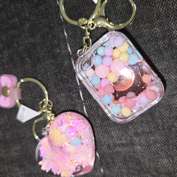 Pink Heart and Candy Keychain Set - Picture 2 of 5